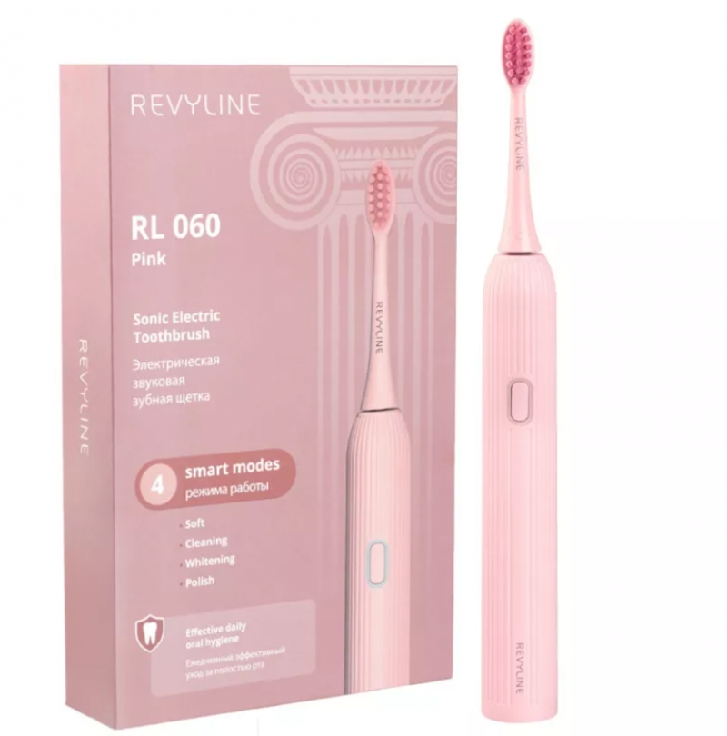 Розовая звуковая щетка Revyline RL060